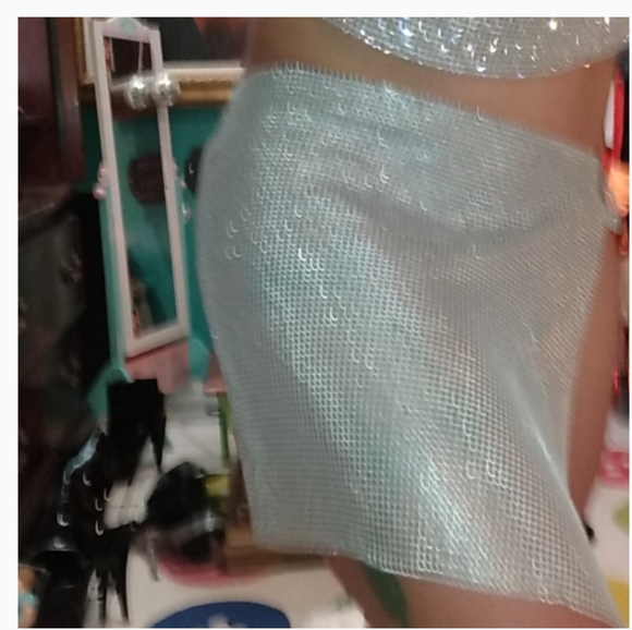 Sparkling Diamonds & Metal Chainlink 2 Piece Set - Picture 8 of 9